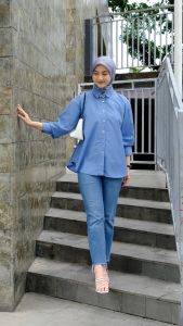 Bayleaf.id Prisia Basic Shirt / Atasan Kemeja Casual Wanita Polos