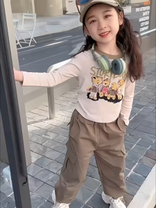 Baju Tshirt Atasan Anak Perempuan Korea Style Motif Beruang Storybook Katun Kaos Premium Usia 2-11 Tahun