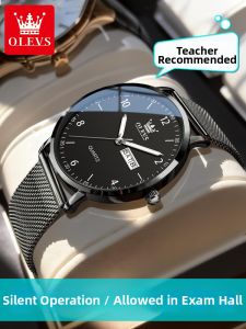 OLEVS | Students Water-resistant Luminous Minimalist Exam Silent Watch