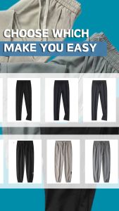 Mens Pants - Regular Jersey Pants with Fine Stitching and Soft Fabric