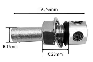 Marine Hardware Grade 316 Stainless Steel Boat Breather Straight Fuel Tank Vent