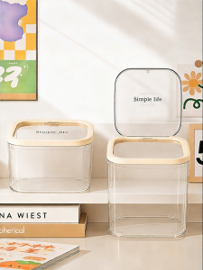 CHUSHE | Aesthetic Transparent Mini Desk Waste Bin