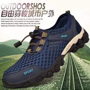 2025 Summer New Mens Shoes Mesh Sneakers Export Thick Sole Outdoor Hiking Casual Shoes Mens Running Trendy Shoes