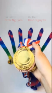 Huy chương thể thao vàng bạc đồng kim loại cao cấp mạ màu sáng bóng bền đẹp dùng để trao giải lưu niệm