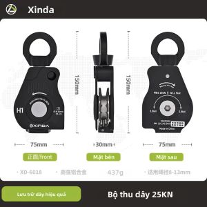 Xinda | Dụng Cụ Thu Dây Leo Núi Cao Độ Xinda Ròng Rọc Thu Dây Ngoài Trời Bộ Phận Phân Phối Bằng Nhôm Dành Cho Phụ Kiện Leo Núi