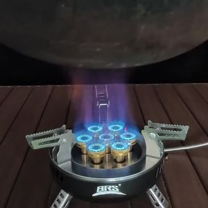 BRS-203/207 Bếp Gas Ngoài Trời Công Suất Cao Di Động Bằng Thép Không Gỉ Cắm Trại Đi Bộ Đường Dài Bếp Dã Ngoại Với Thiết Bị Đánh Lửa 3/7 Đầu Đốt