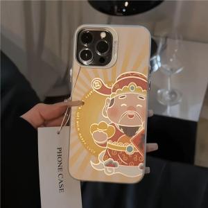 New Chinese Style God of Wealth Phone Case for  16/15Promax/Magic6 Couple Soft Shell Anti-Slip Redmi Note14 Xiaomi Compatible