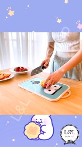 Talenan Aesthetic Multifungsi: Cutting Board Premium Karakter Lucu, Alas Potong Tebal dan Kokoh, Talenan Gantung Praktis, Anti Bakteri