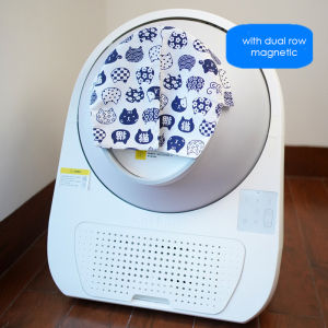 Only Curtains with Magnetic for CATLINK Automatic Cat Litter Box Odorproof and Dustproof Door Curtain