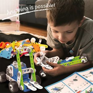 {Sgp Seller} 18 in 1 Assembly Blocks STEM Toys for Kids Developing - DIY Screw Model Building Blocks 175pcs