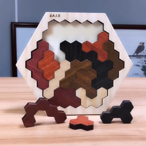 Bộ xếp hình đa giác tổ ong gỗ thông minh cho bé – Đồ chơi phát triển tư duy sáng tạo mới nhất 2025