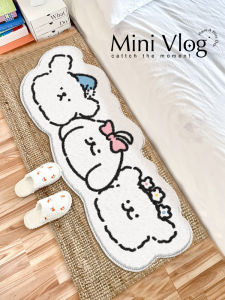 Modern Minimalist Long Stripe Dog Line Carpet Bedside Childrens Room Rug Valance Window Seat Cushion Soft Cashmere Living Room