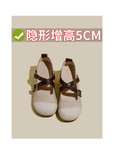 French Cross Band Ballet Dance Single Shoes Mary Janes Womens Footwear Heightening Autumn New Style Match Skirts Shoes