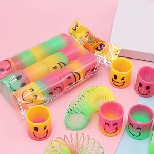 12/24 Rainbow Magic Springs Circle Toys Kids Birthday Party Favors Guests Giveaway Small Gifts Pinata Fillers Flexible Funny Toy
