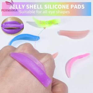 PERMANIA 12Pc New L Curl Silicone Eyelash Perm Pads Rod Lash Lift Shield Lifting 3D Eyelash Curler Accessories Makeup Tool
