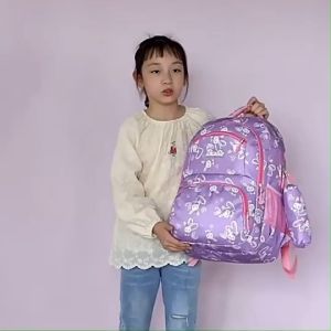 ระเป๋านักเรียนกระต่ายน่ารักสำหรับเด็กผู้หญิง น้ำหนักเบา กันน้ำ กระเป๋าเป้ สายปรับได้ ป.1-ป.6 กันน้ำคุณภาพดี  พร้อมส่งจากไทย