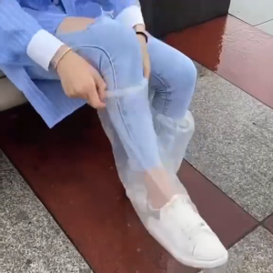 SERENITY 1PCS Disposable Shoe Covers Rain Shoes and Boots Cover Plastic Long Shoe Cover Clear Waterproof Anti-Slip Overshoe