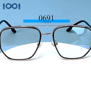 IOOI Eyewear Frame Kacamata Metal TR Geometric Pria Wanita Bisa Minus/Silinder Gratis Lensa Anti Radiasi 0691