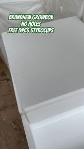 No Holes Grow Box: Styro Box with 9 Styro Cups for Hydroponics