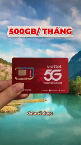 SIM Data 4G 5G Viettel 12T5G125 Miễn Phí 12 Tháng Truy Cập Tốc Độ Cao 500GB/Tháng Không Giới Hạn Ngày Hỗ Trợ Nghe Gọi | FREESHIP - CHƯA KÍCH HOẠT