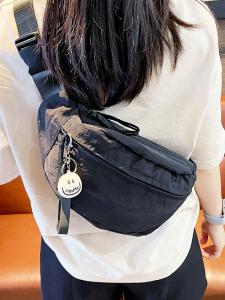 like Best Sporty Diagonal Bag 2025 New Commuter Bicycle Riding Large Capacity Black Crossbody Bag Ethnic Style Youth Wallet