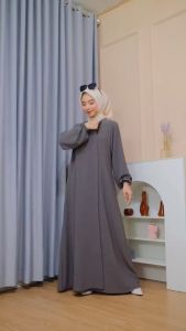 Veren Dress Kondangan wedding dress fashion muslim Size M L XL Warna Sage Rosmilk Deep Green Choco Remaja Terbaru 2023 Kekinian