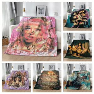 Bandai | M-Melanie Martinez Hades Singer 2026 3D Flannel Blanket Soft Throw Blanket Art For Home Decor Bedroom Bed Sofa Picnic Fans Gifts