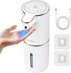 380ML Capacity Light Display 4-Gears Adjustable Foam/Liquid Modes Intelligent Automatic Sense Soap Dispenser Hand Sanitizer Pump
