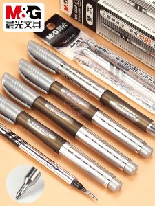 Morning Light Large Capacity Neutral Pen 0.5 Gourd Head Student Black Water Pen Signing Pen Replace Core GP1530 Business Office Supplies