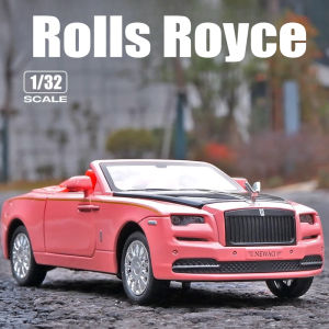 Scale 1:32 Rolls Royce Dawn Phantom Toy Car Model Sound Light Pull Back Doors Opened Miniature Models Vehicles Ornaments Gifts