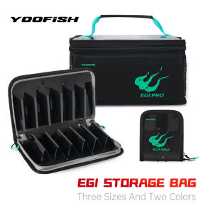 YOOFISH Fishing Bag Octopus Egi Bag Squid Jig Storage Box 6/12/40 Pcs Hard Lure Bag Freshwater Seawater Fishing Tackle Bag Box