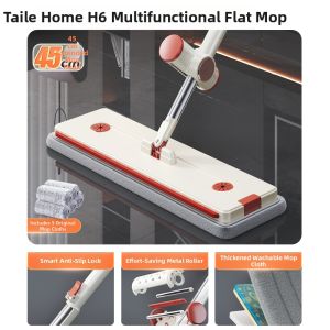TEITEIRO | Hands-free Convenient Flat Mop Duster Wet and Dry Use