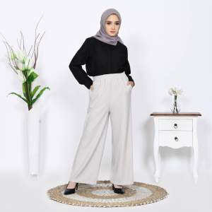 Celana Kulot Knit Premium Tebal Panjang/Celana Kulot Wanita Terbaru Viral Kekinian/Kulot Knit Jumbo