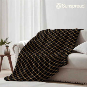 Beast Kingdom | black gold argyle diamond Soft Warm Flannel Blanket Lightweight Cozy Christmas Halloween Home Decor Room