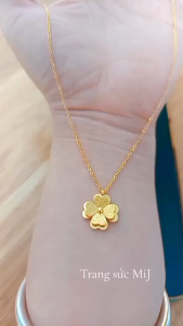 DÂY CHUYỀN TITAN MẶT CỎ 4 LÁ MAY MẮN