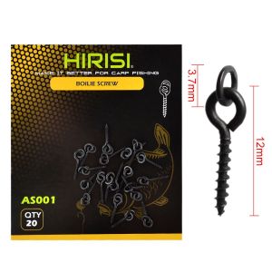 20 piece Carp Fishing Boilie Screw with Solid Ring Bait Tool Chod Rigs Fishing Tackle  AS001
