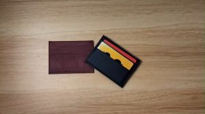 TC BW-056 Genuine Cow Hide Leather Slim Card Holder For Men Women