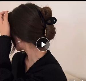 Chloe Crystal Love  Chanel style Korean Hair Claw / jepit rambut korea / jepitan rambut blink hati 13CM SUPER JUMBO SIZE