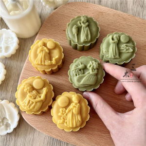 Mold Bánh Trung Thu Mỏng Đến Tàn Hành 50g Nhẹ Nhàng Tay Ép Thể Thao Ba Chiều Dày Gà Trống Lô Hội Bánh Khoai Mì Bánh Gỗ