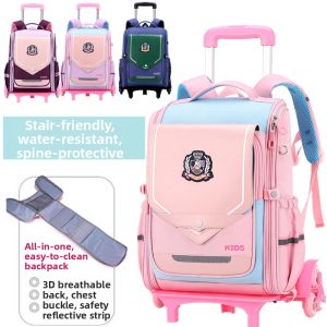 Large Capacity Waterproof Reduced Load Childrens Roller Backpack