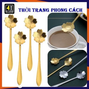Thìa Inox Uống Cà Phê Hình Hoa Cao Cấp Sáng Chảnh - Muỗng Pha Trà Dễ Thương - Muỗng Inox  Thìa Cán Ngắn  Muỗng Múc Kem  Hoa Ăn Phong Cách Châu Âu