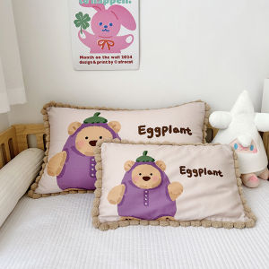 Vỏ Gối Cotton Mềm Mại 100% Cotton Cloud Soft Cotton Vải Nỉ Vỏ Gối Hoạt Hình Dễ Thương Ngọt Ngào Vỏ Gối Công Chúa Phụ Kiện Giường Ngủ