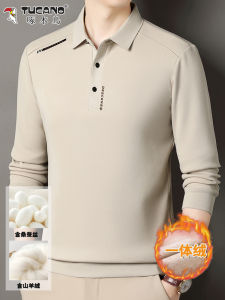 Áo Thun Polo Lót Lông Cừu Dày Mùa Đông Cho Nam Cổ Polo Tay Dài Thường Ngày Ấm Áp Thoải Mái Thoáng Khí Quần Áo Làm Việc