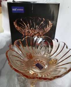 tempat/wadah kueBENTUK BUNGA serbaguna bahan kaca tebal