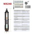 Worx 4V ไขควงไฟฟ้าชุด WX242 แบบพกพาสมาร์ทไร้สายสกรูไดร์เวอร์มินิไฟฟ้าเจาะบ้านซ่อมเครื่องมือ. 