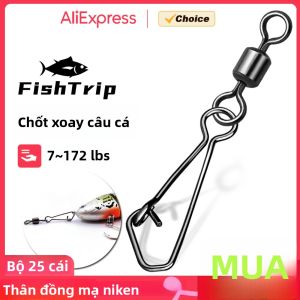 Phụ Kiện Câu Cá FishTrip: Khóa Nối Nhanh Xoay Móc Nối Dạng Thùng Hợp Kim Thép
