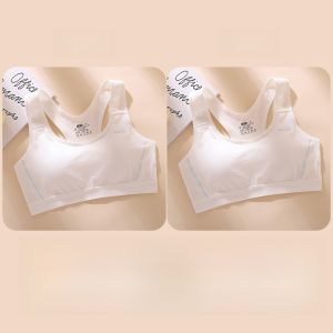 miiow | MiiOW Teenage Girl Sports Bra Shock Absorption Vest Youth Development Period Anti-Hunchback Underwear Summer Cotton Modal PU Elastic Fiber