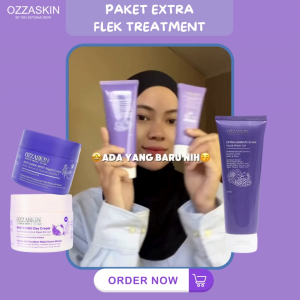 PAKET EXTRA HABBATS OZZASKIN Skincare Untuk Kulit Sensitif Mencerahkan dan Memudarkan Flek Hitam