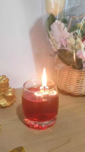 Pelampung Minyak Lilin Apung Serat Kayu 3 Kaki  isi 50 pcs