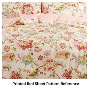 Extra Large Pure Cotton Satin Thickened Soft Bed Sheet Full Cotton Double Bedding Long Velvet Cotton Printed Bedding